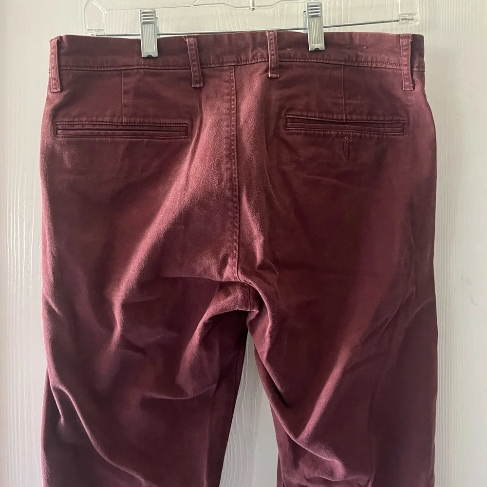J. Crew Men's Dark Red Chinos